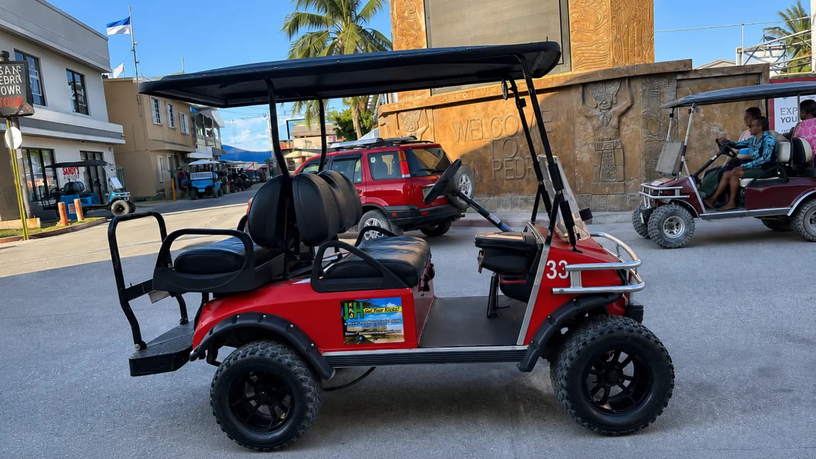 Getting around Ambergris Caye by golf cart